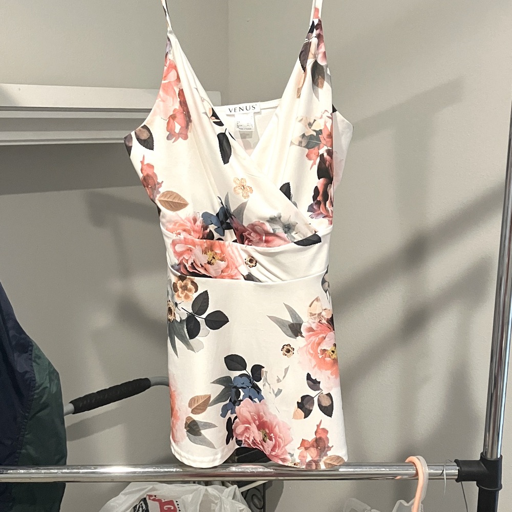 VENUS Floral summer blouse - White and Pink,lavender